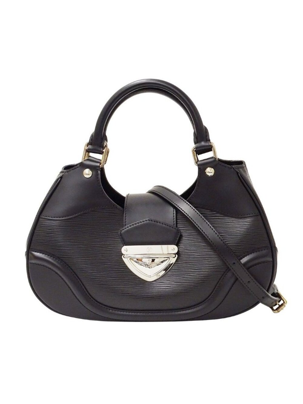 Louis Vuitton 2-Way Shoulder Bag Epi Leather Sac Montaigne Noir Black Handle